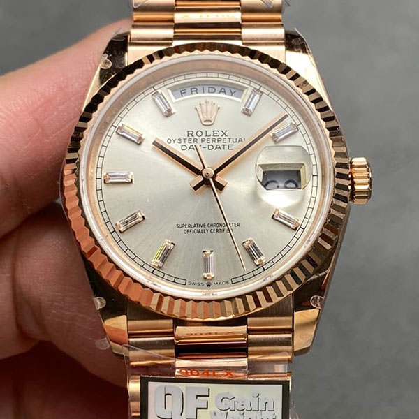 【QF製 加重版】ロレックスコピー デイデイト  M128235-0087(36mm) ロゼダイヤ